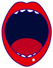 vector drawing  red open mouth svg freepngimg