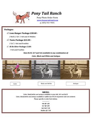 Fillable Online Pony Tail Ranch Fax Email Print Pdffiller