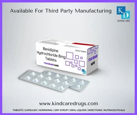 BENIDIPINE 8 MG TABLETS At Rs 98 Box Benidipine Hydrochloride Tablet