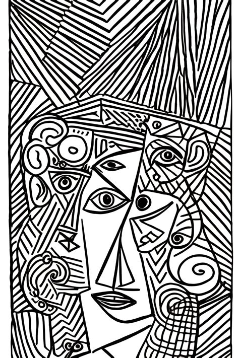 Cubism Coloring Pages