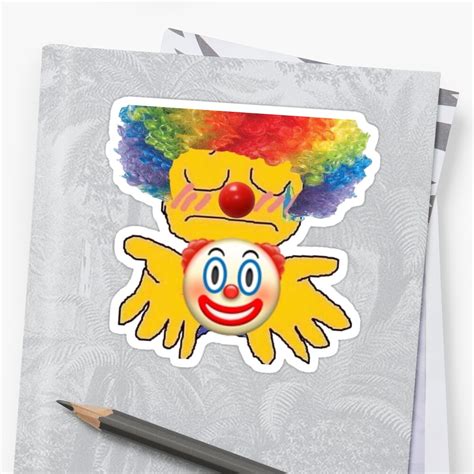 Clown Cursed Emoji Sticker By Pandazo Redbubble