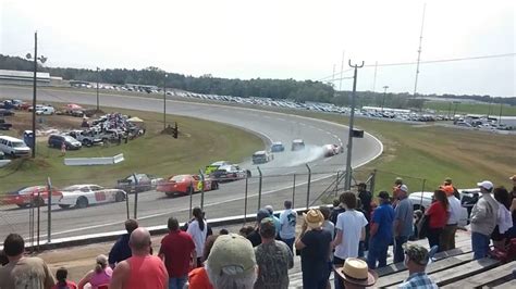 Arca Driver Veers Off Track Crashes Into Parking Lot Hundreds Of Feet