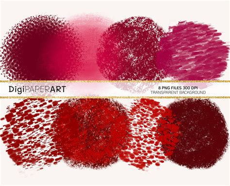 Burgundy Circle Png Clipart Dark Red Paint Brush Strokes Watercolor