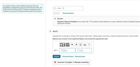 Solved You Decide To Take A Nice Hot Bath But Discover That Chegg