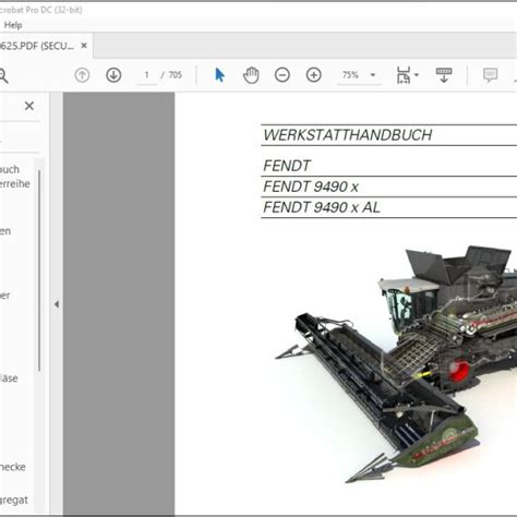 FENDT 9490 x 9490 x AL WERKSTATTHANDBUCH - PDF DOWNLOAD (GERMAN ...