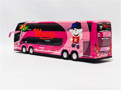 Miniatura ônibus Maroto G7 DD 4 eixos 30 centímetros Elo7