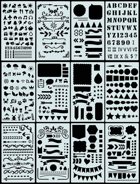 Essentials Dotted Journal Stencil Set (300 Designs) (Other) - Walmart.com