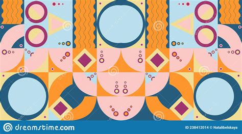 Abstract Geometric Pattern In Trendy Colors On The Beauty Theme Stock