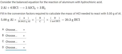 Solved Consider The Balanced Equation For The Reaction Of Chegg