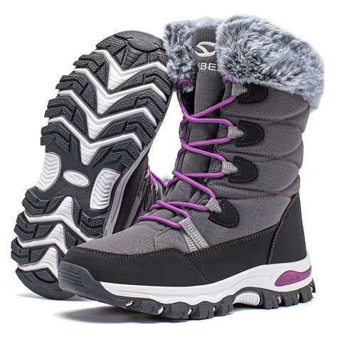 HOBIBEAR Women's Comfy Warmer Winter Boots - Waterproof, Non-Slip, Faux