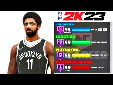 NBA 2K23 KYRIE IRVING INSIDE OUT SHOT CREATOR SMALL BUILD 99 BALL