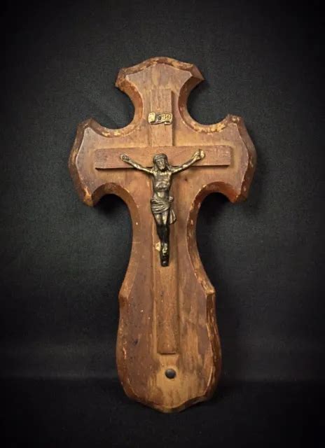 Ancien Crucifix En Bois Et R Gule Religion Sot Risme Eur