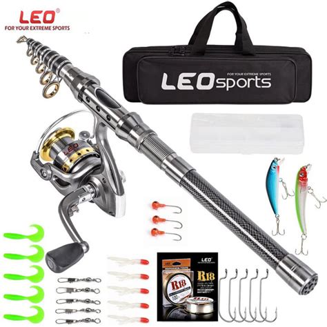 Leo 21m24m Fishing Rod And Reel Set With Carrier Bag Lazada Ph