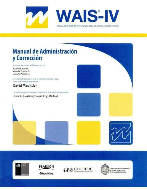 Manual De Administraci N Y Correcci N Test Wais Iv Thalia Lucero