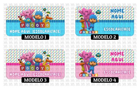 Kit 60 Adesivos Pocoyo Etiqueta Escolar Personalizada Elo7