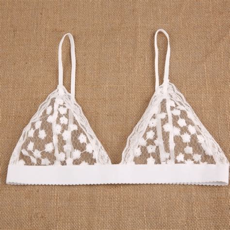 Women Sexy Floral Sheer Lace Spaghetti Strap Bra Crop Top Lingerie On Luulla