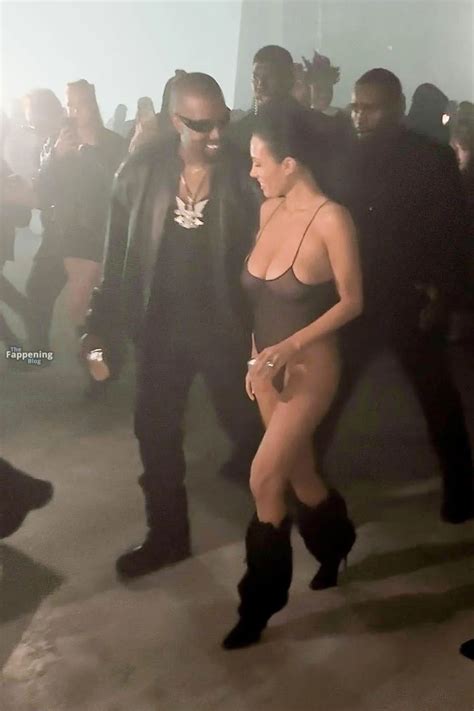 Bianca Censori Flashes Her Nude Boobs In A See Through Bodysuit Photos Allpornimages