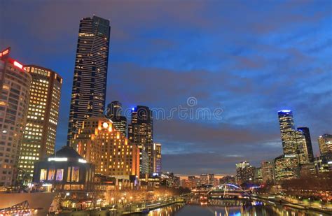 Melbourne Skyscrapers Downtown Cityscape Australia Stock Photo - Image ...