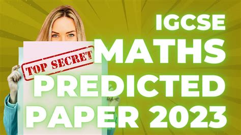 Igcse Mathematics Predicted Paper Edexcel Part Paper Youtube