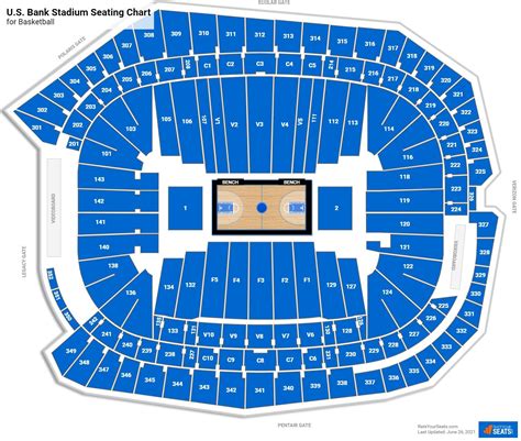 Us Bank Stadium Seating Charts For Basketball