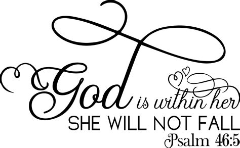 Amazon BATTOO Psalm 46 5 Bible Verse God Is Within Her She Will