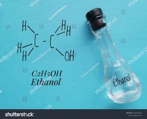 stock-photo-structural-chemical-formula-of-ethanol-molecule-with-a ...