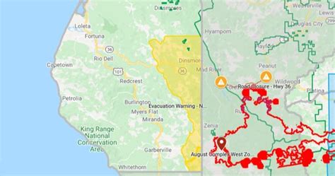 New Evacuation Warnings Issued For Southeastern Humboldt County As