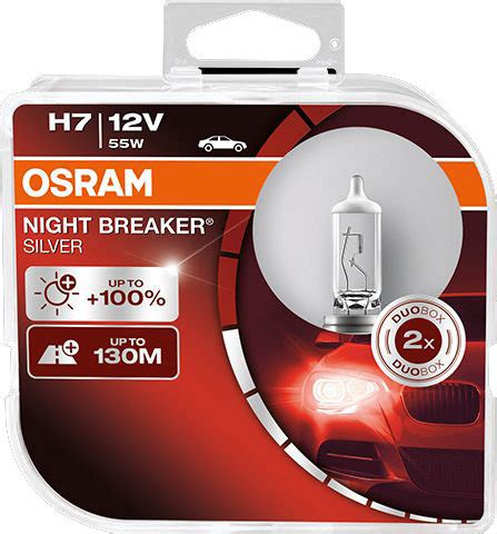 Żarówki OSRAM H7 Night Breaker Silver +100% (2 sztuki) - Osram ...