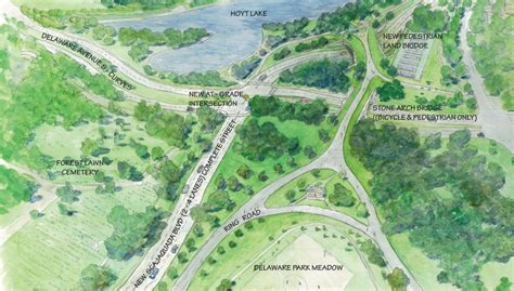 The Long And Winding Road Through Delaware Park Comes Up Against A Dot
