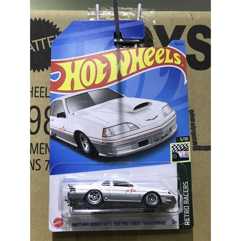 Tanoshii shop mô hình xe 1 64 Hot Wheels HKH05 MATT AND DEBBY HAY S1988 PRO STREET THUNDERBIRD