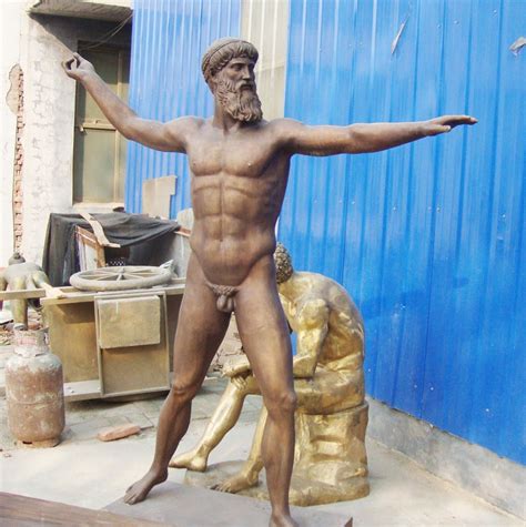 Greek Style Life Size Outdoor Metal Bronze Nude Muscle Man Statue Male Sculpture B Bronze