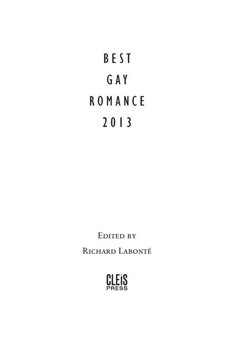 Read Best Gay Romance 2013 By Richard Labonte Online Free Full Book China Edition