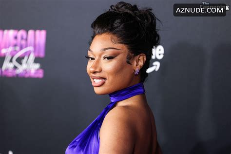 Megan Thee Stallion Sexy Flaunts Her Hot Boobs In A Gorgeous Purple Dress At Megan Thee Stallion