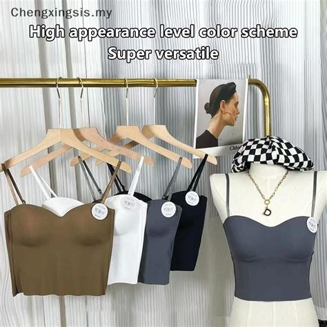 Chengxingsis Thin Section Double Straps Solid Color Suspenders Hot Girls Inside Sports Vest