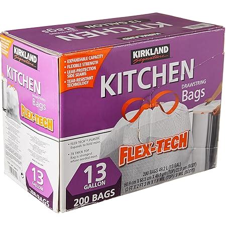 KIRKLAND Signature Flex Tech Bolsa De Basura Para Cocina 13 Galones