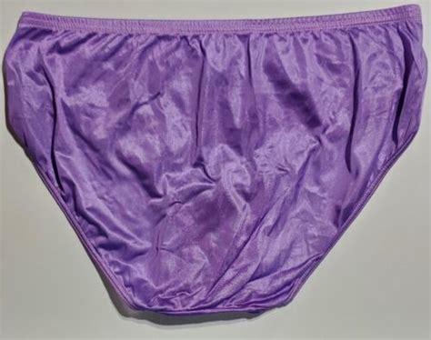 Shadowline Nylon Bikini Sissy Panty Slippery Sheer M Purple Amethyst