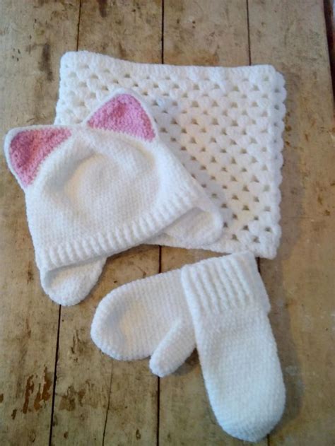 комплект шапка-кошка,шарф снуд и варежки от пользователя «id2197541» на ...