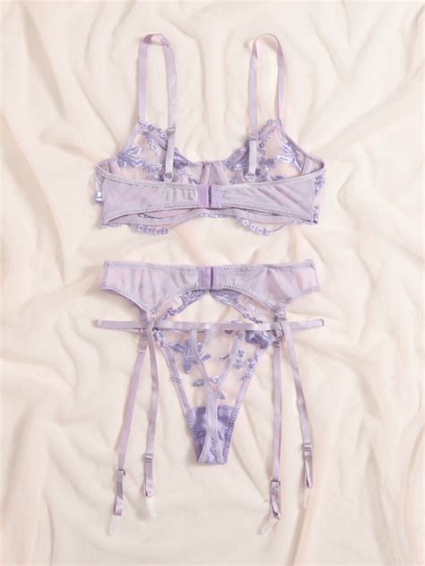 Lot De Lingerie Sexy Femme Sous V Tements Ensemble Soutien Gorge G String Porte Jarretelles