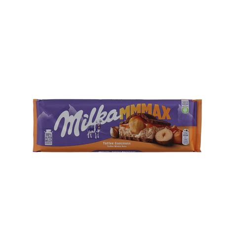 Filled Chocolate Bars Milka Mmmax Toffee Whole Nuts 300g