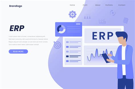 erp landing page illustration graphic  hengkil creative fabrica