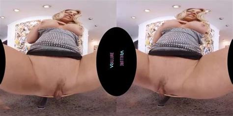 VRALLURE Busty Blonde MILF Katie Morgan Shoves Her Toy Deep Into Her Pussy In Virtual Reality