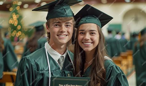 Premium Photo High School Graduation Cap And Gown