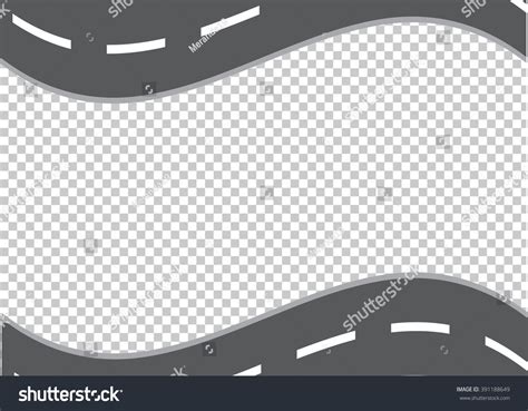 Curved Road White Markings Vector Illustration Stock Vector Royalty Free 391188649 Shutterstock