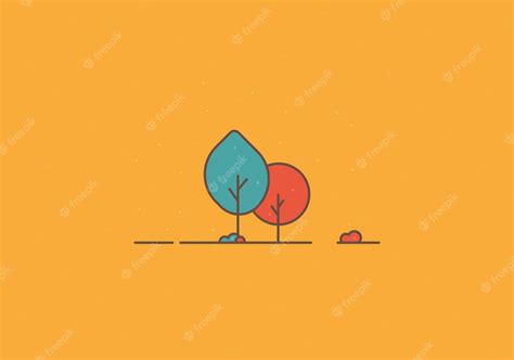 Premium Vector Nature Flat Tree Background Template
