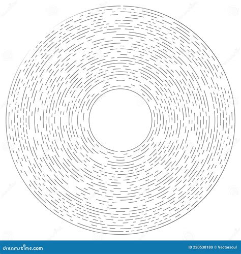 Gyrate, Rotating Segmented Lines Circular Element Stock Vector