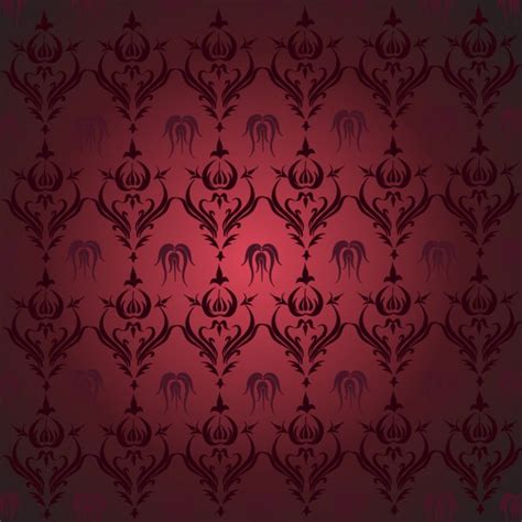 Vintage burgundy background pattern on a dark background — Stock Vector ...