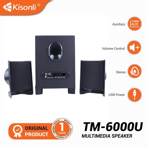 Jual KISONLI Speaker Multimedia BT TFcard USB TM 6000U Extra Bass With