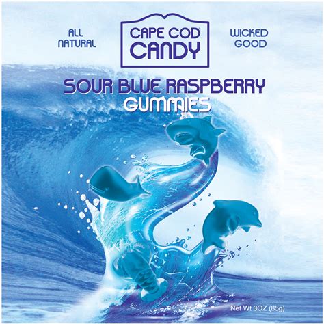 Sour Blue Raspberry Gummies Cape Cod Candy