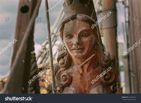 Wooden Figure Naked Siren Bow Ship Stock Photo Shutterstock
