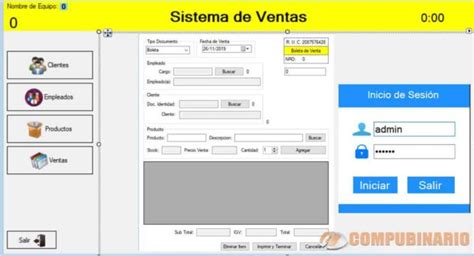 Sistema De Control De Ventas Compubinario